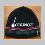 Grunge čierna pletená čiapka stredne hrubá vo vnútri naviac zateplená, univerzálna veľkosť, materiálové zloženie 100% akryl